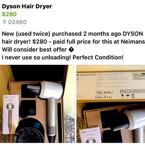 New Dyson hairdryer!! Perfect condition in box.